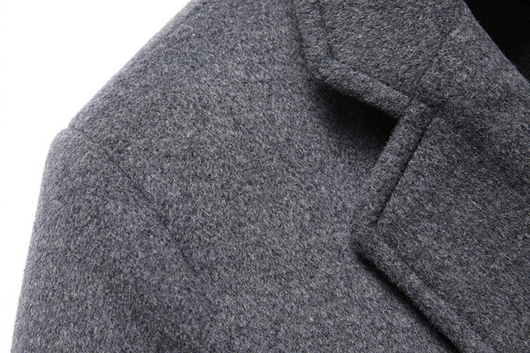 Abrigo de Lana Casual para Hombre con Gorro Desmontable - Image 12