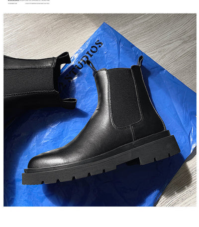 Botas Martin Chelsea Altas para Hombre Estilo Británico Clásico - Image 7