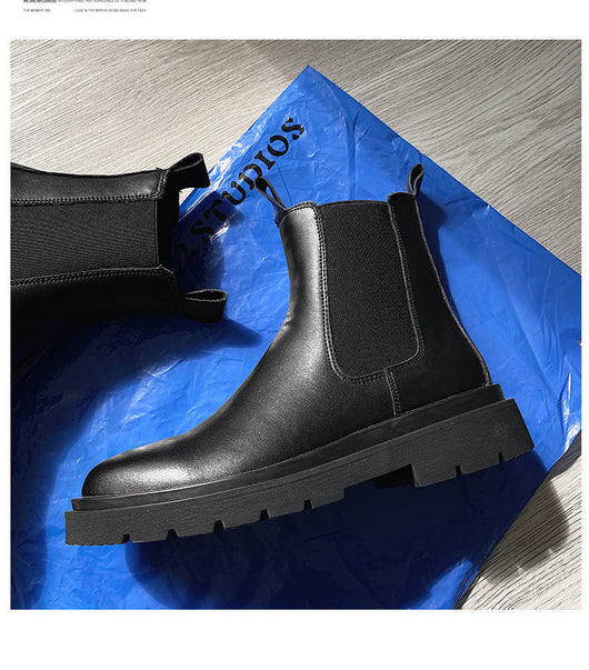 Botas Martin Chelsea Altas para Hombre Estilo Británico Clásico - Image 7