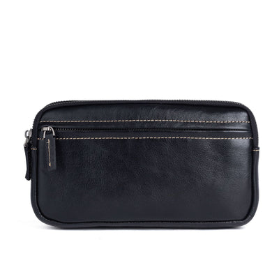 Billetera Vertical de Cuero Genuino Primera Capa Diseño Cuadrado para Hombre - Image 6