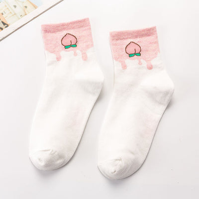 Calcetines de Algodón Estampados con Frutas y Personajes Anime - Image 5