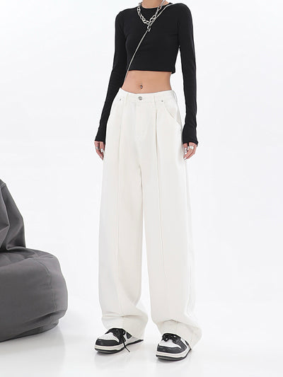 Pantalón Recto Cintura Alta Diseño Minimalista Tendencia Street Style - Image 15