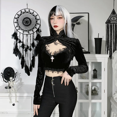Camisa Retro de Manga Larga con Cuello de Solapa y Botón Simple - Image 13