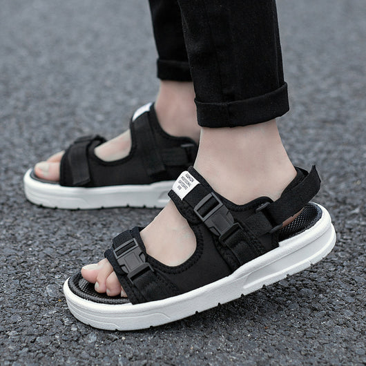 Sandalias Deportivas con Velcro Negro - Comodidad y Estilo - Image 8