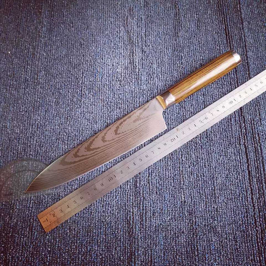 Cuchillo de Chef con Patrón de Damasco | Cuchillo de Cocina Japonés - Image 12