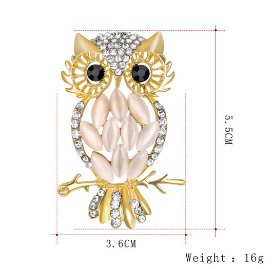Broche Búho de Cristal Ópalo - Joya Elegante para Mayorista - Image 5