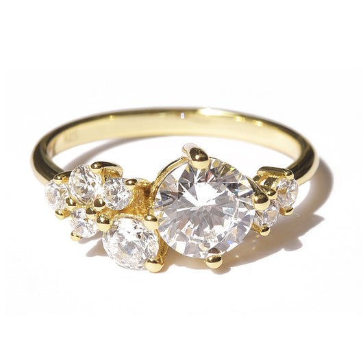 Anillo de Diamante Brillante con Zirconia de Plata para Mujer - Image 3