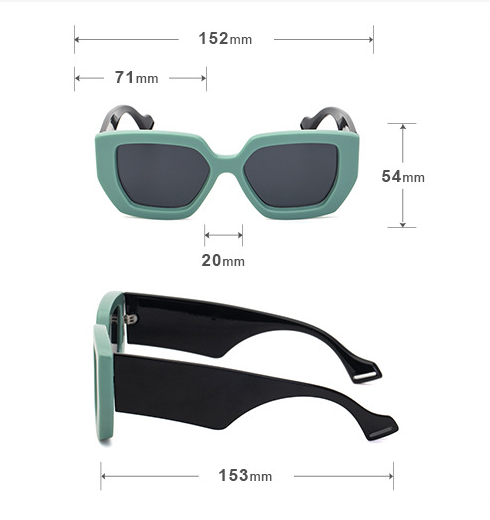 Cream wide leg sunglasses with a bold square frame and dark lenses, perfect for fashion wear and sun protection. - Image 16