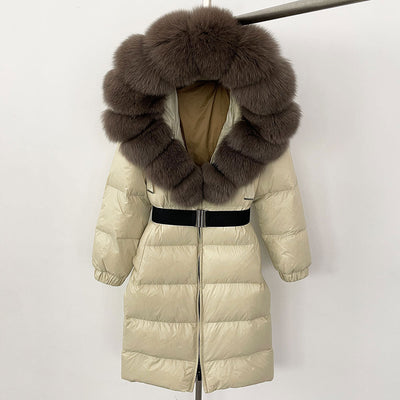 Abrigo Parka Mujer con Capucha Ajustada y Cuello de Zorro Real - Image 32