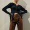 Jaqueta Cropped de Manga Longa com Design Moderno para o Outono