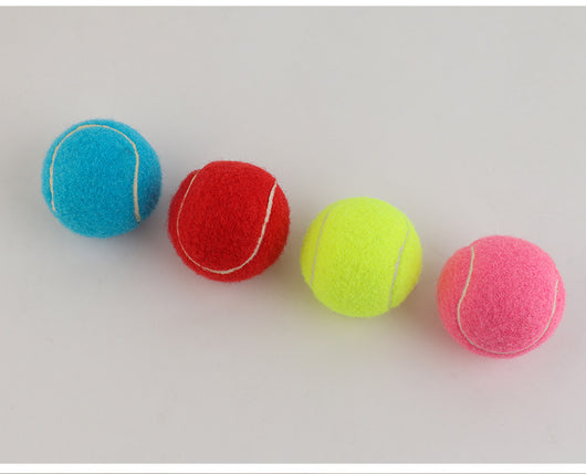 Pink rubber pet tennis ball, bite-resistant, for dogs to play fetch and chew. - Image 21