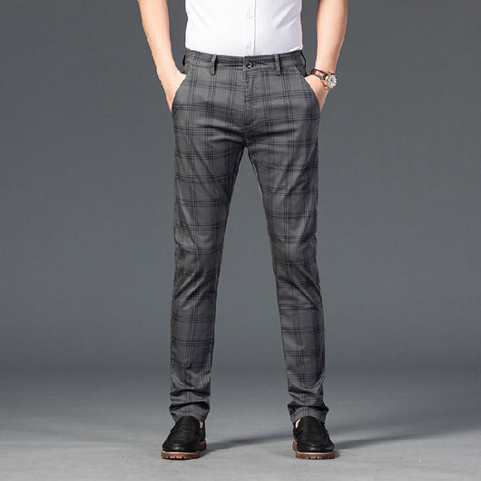 Pantalones a Cuadros Rectos Modernos para Hombre - Image 6