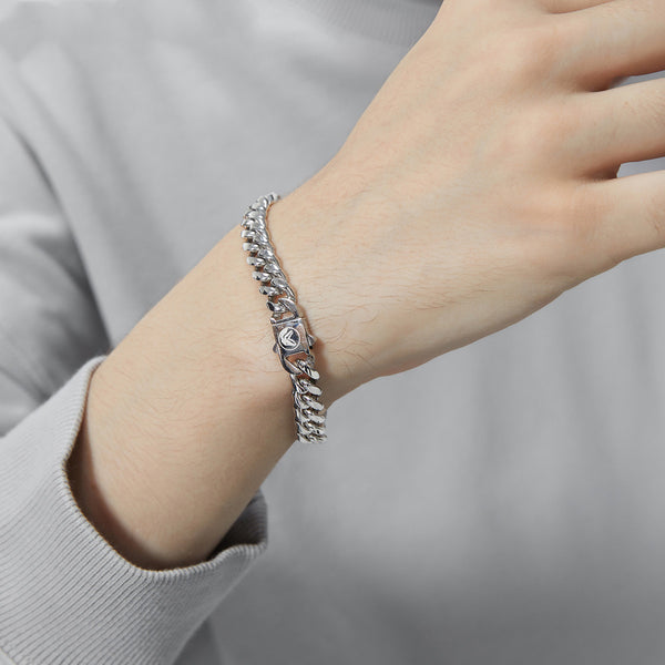 Pulsera de Cadena Hip Hop para Parejas - Diseño Cubano Trendy