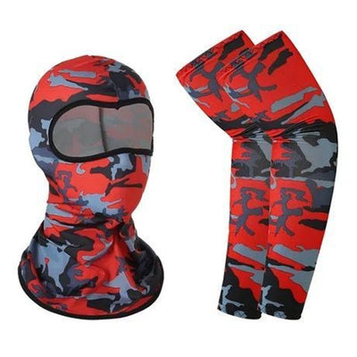 Blue and black full-face balaclava with a roaring gorilla graphic, designed for windproof and dust protection. - Image 15