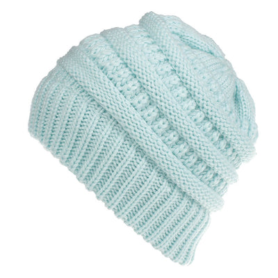 Gorro de Lana Tejida en Colores Sólidos para Mujer - Image 7