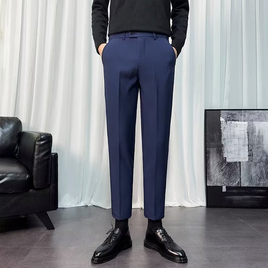 Pantalones Casuales Coreanos Rectos Antirruga de Corte Moderno - Image 11