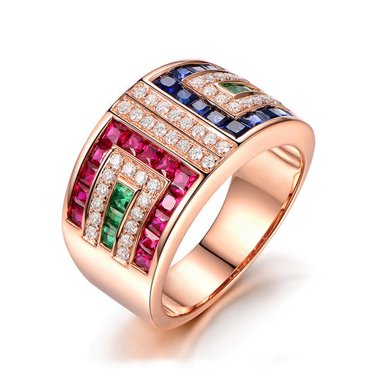 Anillo de Cóctel Luxury con Zirconia Multicolor - Image 12