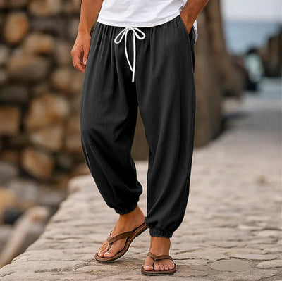 Shorts de Playa Holgados para Hombre en Colores Sólidos - Image 6