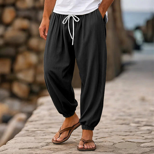 Shorts de Playa Holgados para Hombre en Colores Sólidos - Image 6
