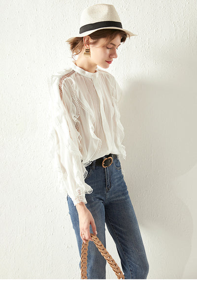 Blusa Elegante Estilo Francés con Encaje Reductora y Corte Suelto - Image 17