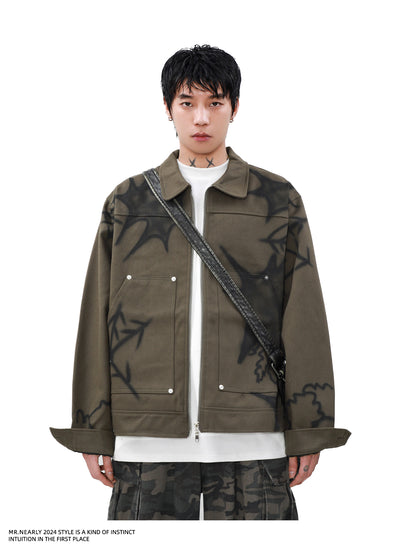 Chaqueta Urbana Unisex con Cierre de Cremallera - Estilo Graffiti Primavera Otoño - Image 8