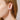 Women's Fashion Brass And Real Gold Plated Zirconia Letter Earrings