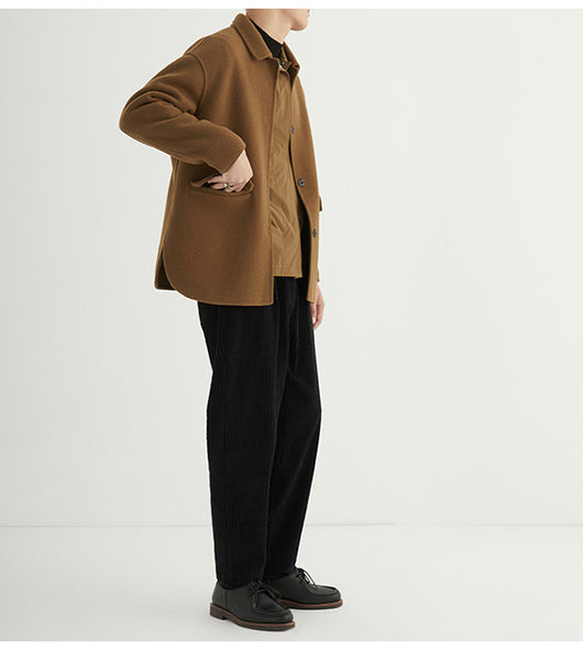 Abrigo de Lana Reversible Estilo Británico para Hombre - Image 13
