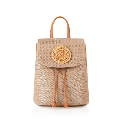 Mochila Crossbody Tejida con Detalles en Cuero PU - Image 11
