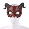 Máscara de Demonio con Cuernos para Halloween - Rostro Fantasmal Aterrador