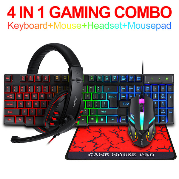 Kit Gamer Teclado y Ratón Luminoso con Luces LED