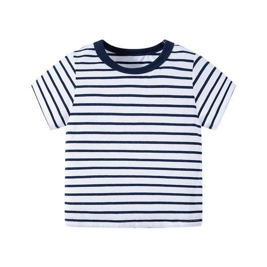 Playera a Rayas de Manga Corta para Niño - Ropa Casual Cómoda - Image 9