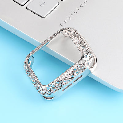 Protector Apple Watch 5 con Incrustaciones de Diamantes - Carcasa Hueca de Metal Retro - Image 9
