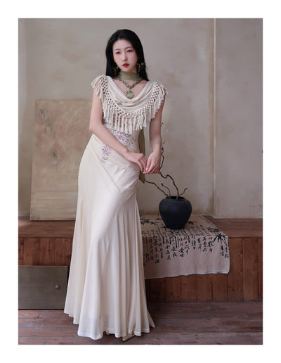 Vestido Bohemio Fishtail con Borlas - Cuello Redondo Ajustado para Verano - Image 11