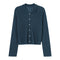 Cardigan Tejido Slim con Cuello Solapa y Manga Larga
