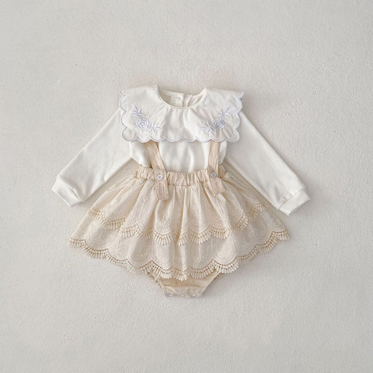 Falda Pantalón con Tirantes de Encaje para Mujer - Image 18