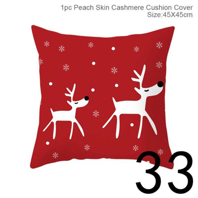 Funda de Almohada Navideña con Estampado Santa para Decoración del Hogar - Image 76