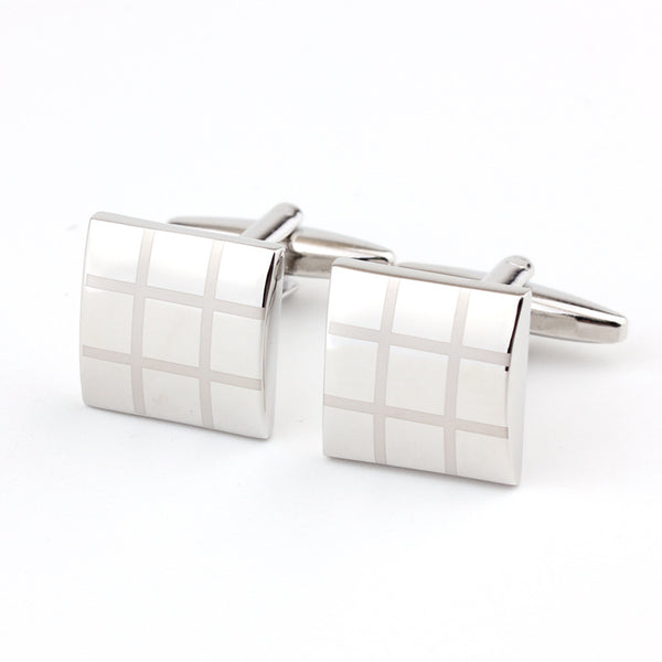 Gemelos Cuadrados de Cuadros para Hombre - Diseño Clásico Francés - Image 6