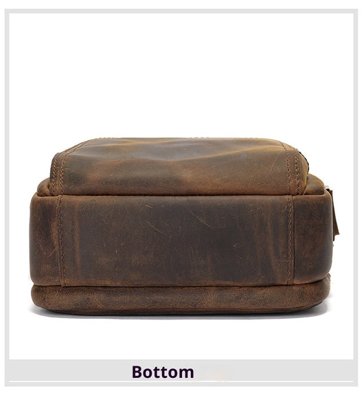 Bolsa Mensajero de Cuero Genuino Vintage Estilo Caballo Loco - Image 26