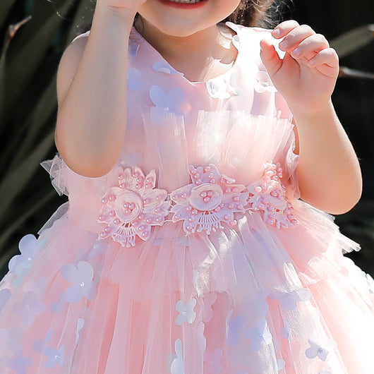 Vestido Niña con Flores 3D Esponjoso - Image 7