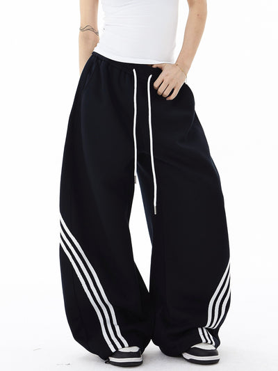 Pantalones de Chándal Cortos Retro a Rayas con Bloques de Color para Mujer - Image 6