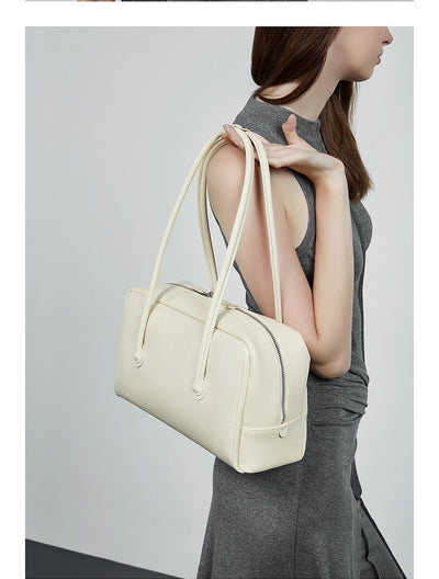Bolso Boston de Cuero Genuino para Mujer - Portátil y Elegante - Image 23