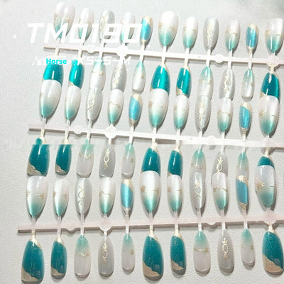 Lentes de Gato Pattern Eye 190 Celadon con Detalles Dorados - Tendencia Viral - Image 7