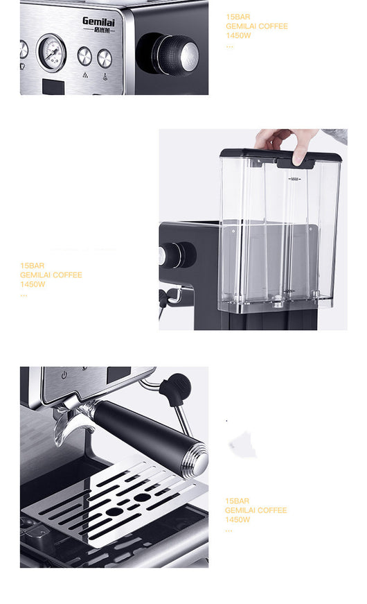 Cafetera Italiana Manual Semi-automática con Espumador de Leche - Image 12