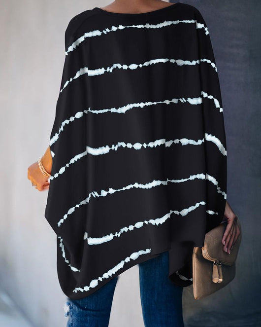 Camisa Casual con Estampado de Piel de Serpiente y Mangas Murciélago - Image 9