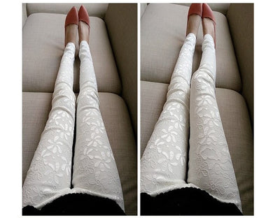Pantalones Lápiz para Mujer con Detalles de Encaje - Image 2