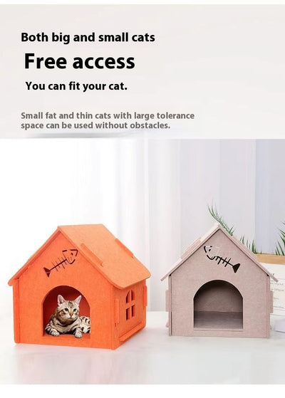 Cama Felpa para Gatos Cuatro Estaciones Desmontable y Lavable - Image 19