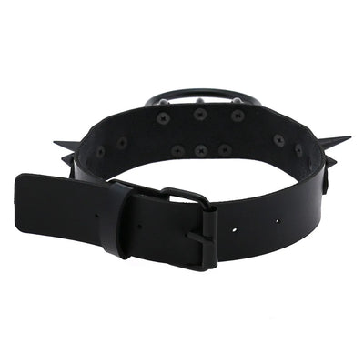 Collar Choker Punk con Remaches y Hebilla - Unisex Negro - Image 16