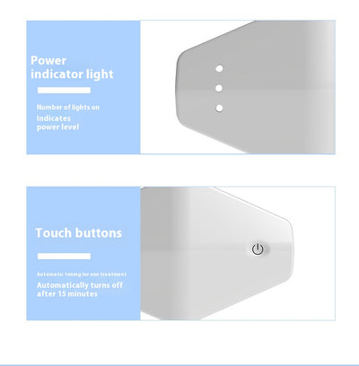 White and clear plastic beauty lip care instrument with red light elements for at-home lip treatment. - Image 13