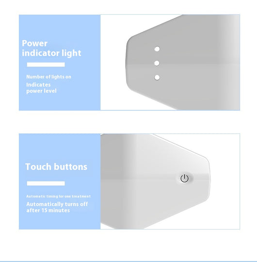 White and clear plastic beauty lip care instrument with red light elements for at-home lip treatment. - Image 13