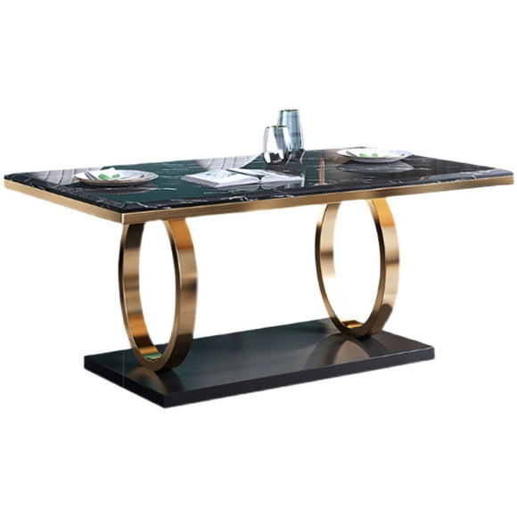 Conjunto de Comedor Moderno en Pizarra: Mesa y Sillas Elegantes